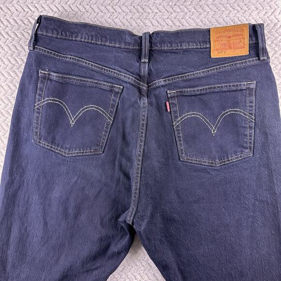 Levi's 501 XX Button Fly Jeans Mens‎ 33x28 Dark Wash Straight Fit Distressed - Picture 9 of 16